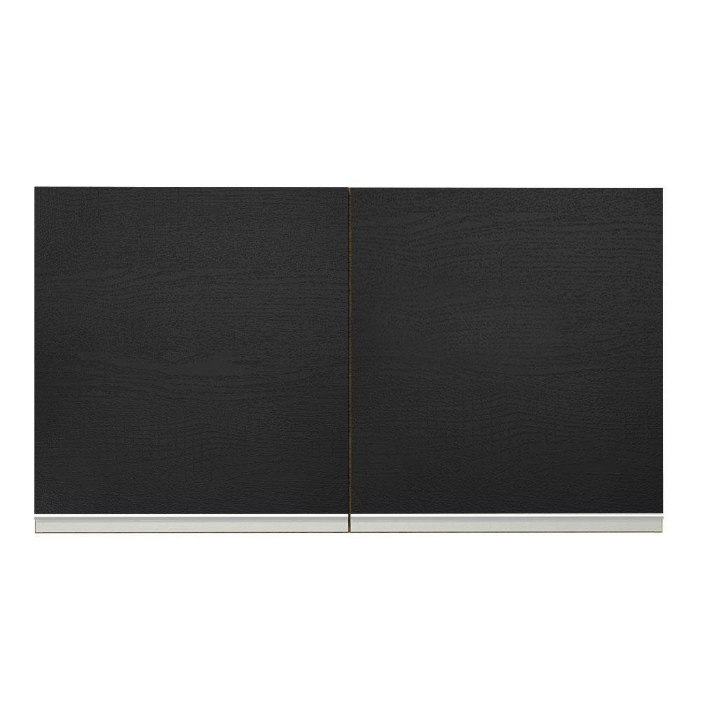 Armário Aéreo Madesa Glamy 120 Cm 2 Portas - Rustic/preto - 8