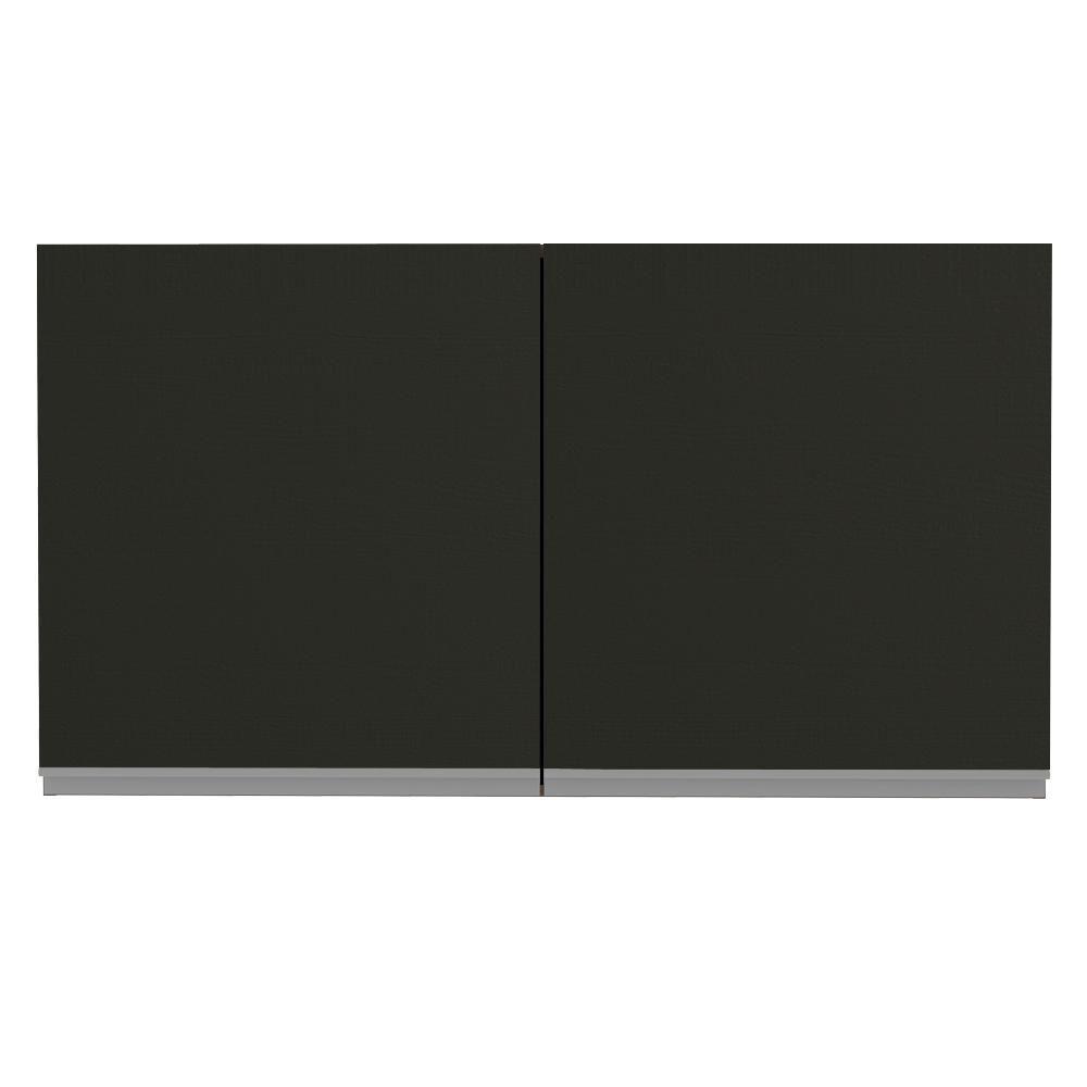 Armário Aéreo Madesa Glamy 120 Cm 2 Portas - Rustic/preto - 5