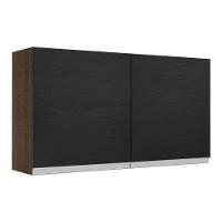 Armário Aéreo Madesa Glamy 120 Cm 2 Portas - Rustic/preto - 1