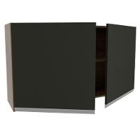 Armário Aéreo Madesa Glamy 120 Cm 2 Portas - Rustic/preto