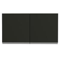 Armário Aéreo Madesa Glamy 120 Cm 2 Portas - Rustic/preto - 5