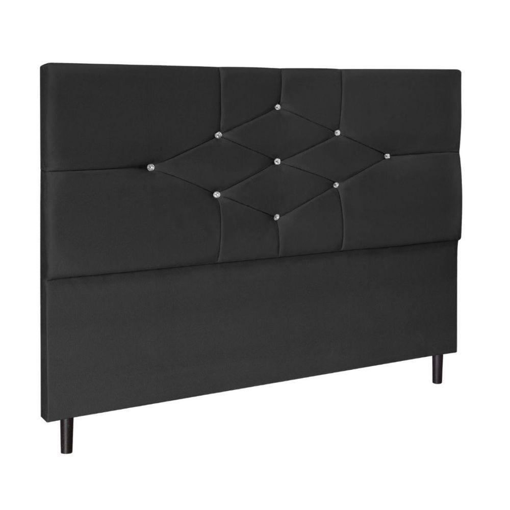 Cabeceira Cama Box Queen 160cm Virgínia Preto - 1