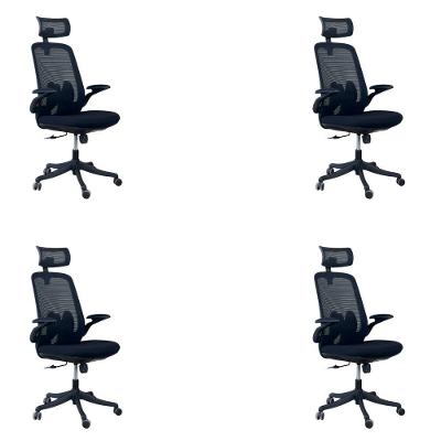 Kit 4 Cadeiras Presidente Oficial Comfort Royale Com Apoio
