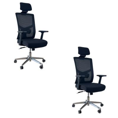 Kit 2 Cadeiras Presidente Oficial Comfort Viena Com Apoio