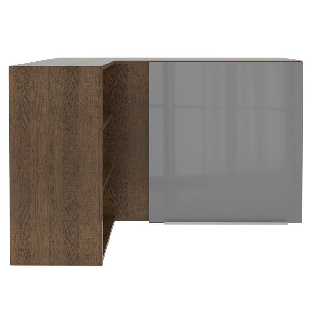 Armário Aéreo de Canto com Adega Madesa 1 Porta Rustic/cinza - 10