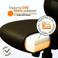 Kit 2 Cadeiras Presidente Oficial Comfort Royale Com Apoio - 3