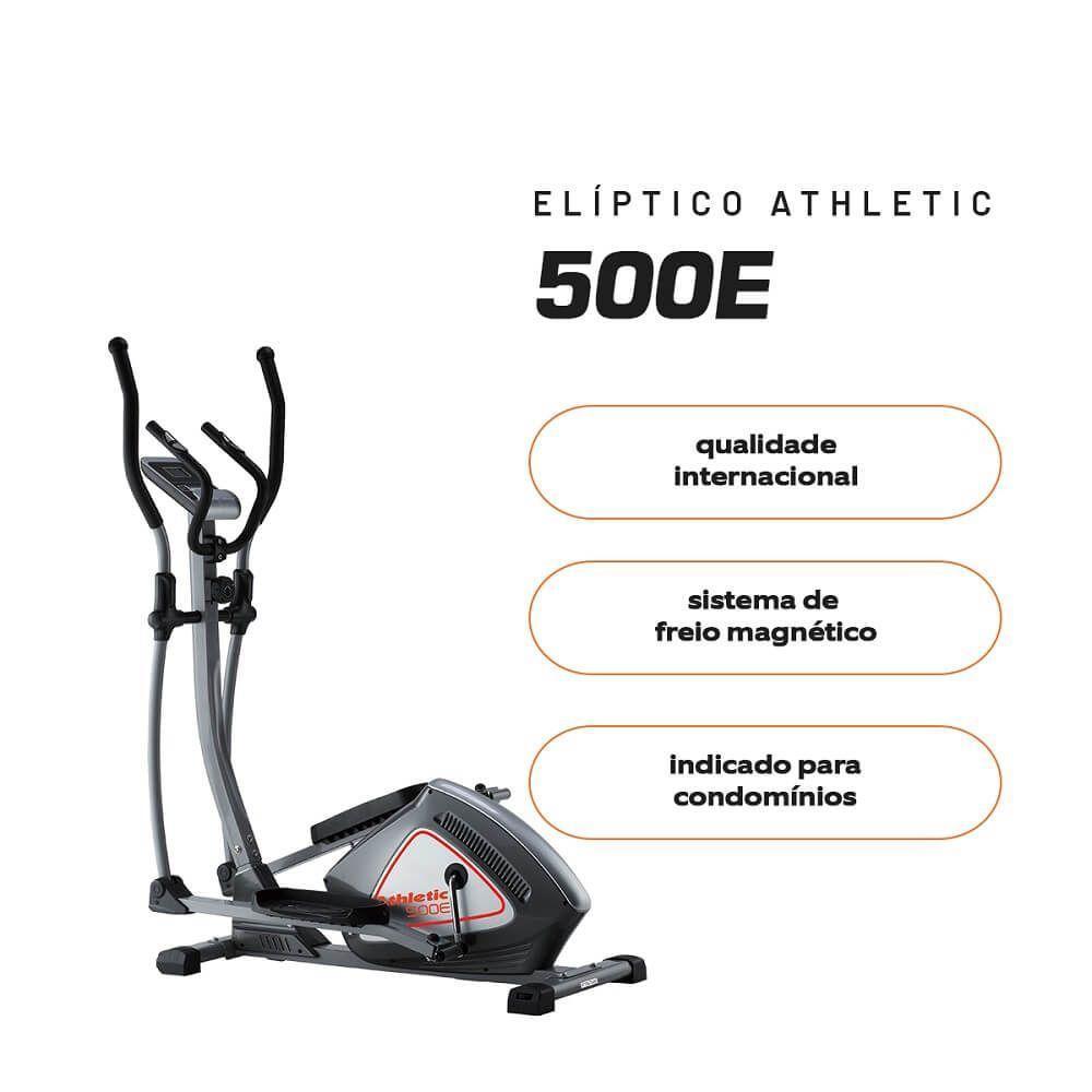 Aparelho Elíptico Athletic 500E Semiprofissional 8 Níveis Suporta 110kg - 2