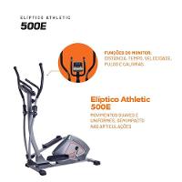 Aparelho Elíptico Athletic 500E Semiprofissional 8 Níveis Suporta 110kg