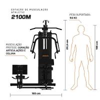 Estação De Musculação Multifuncional Athletic 2100m 40+ Exercícios - Qualidade E Design Para Casa E Condomínio