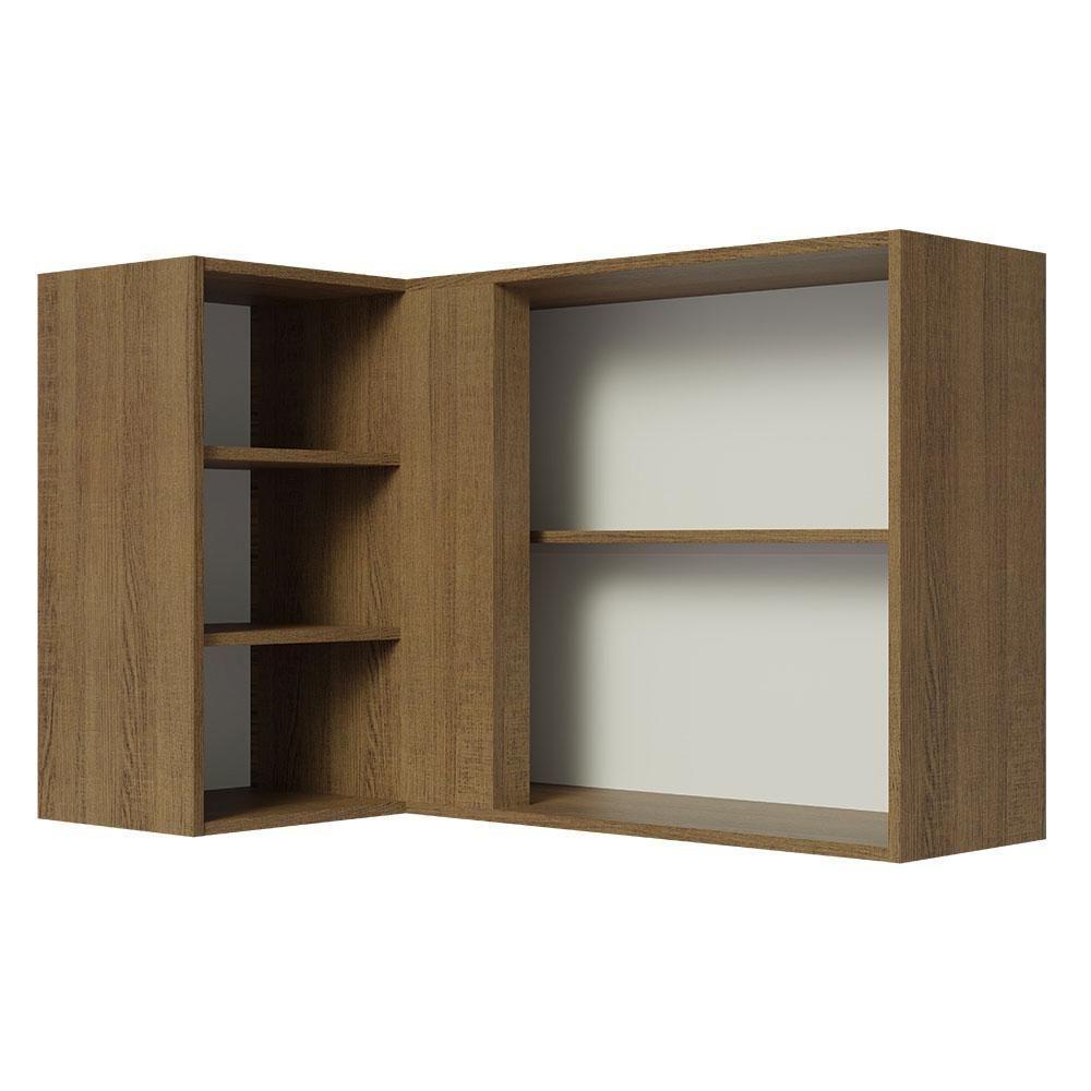 Armário Aéreo Com Adega 1 Porta Rustic/Branco Veludo - 3