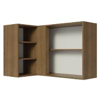 Armário Aéreo Com Adega 1 Porta Rustic/Branco Veludo - 3