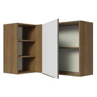 Armário Aéreo Com Adega 1 Porta Rustic/Branco Veludo - 5