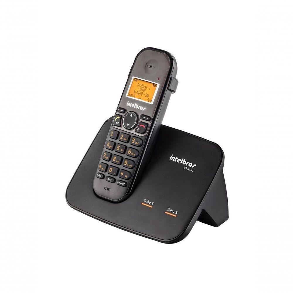 Telefone Sem Fio Digital Intelbras Ts5150 Com Entrada Para 2 Linhas Preto - 2