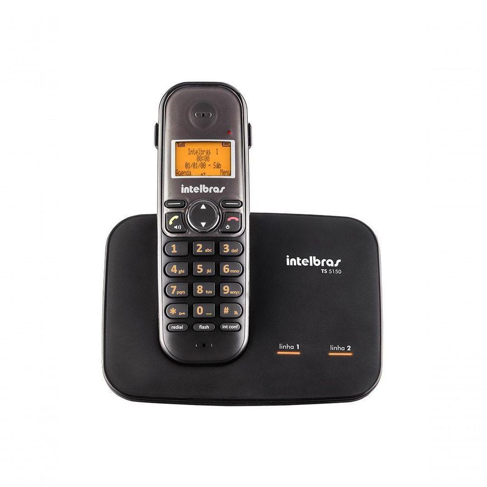 Telefone Sem Fio Digital Intelbras Ts5150 Com Entrada Para 2 Linhas Preto - 7