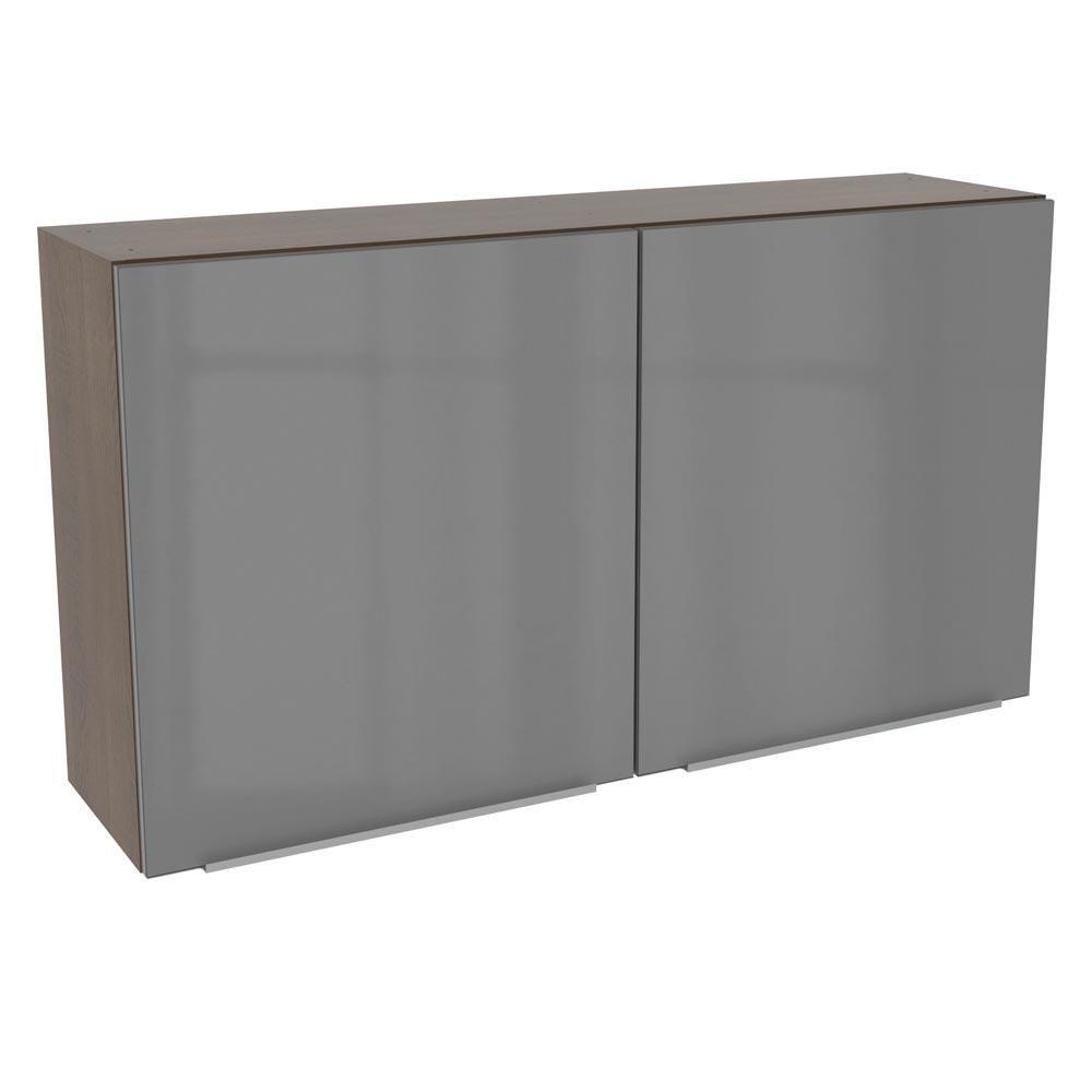 Armário Aéreo Madesa Lux 120 Cm 2 Portas Rustic/cinza - 2