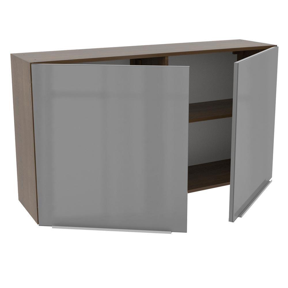 Armário Aéreo Madesa Lux 120 Cm 2 Portas Rustic/cinza - 7
