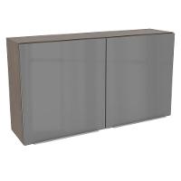 Armário Aéreo Madesa Lux 120 Cm 2 Portas Rustic/cinza - 2