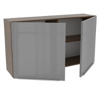 Armário Aéreo Madesa Lux 120 Cm 2 Portas Rustic/cinza - 7