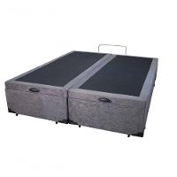 Cama Box Baú Casal Bipartido Suede Cinza 138x188 - 3