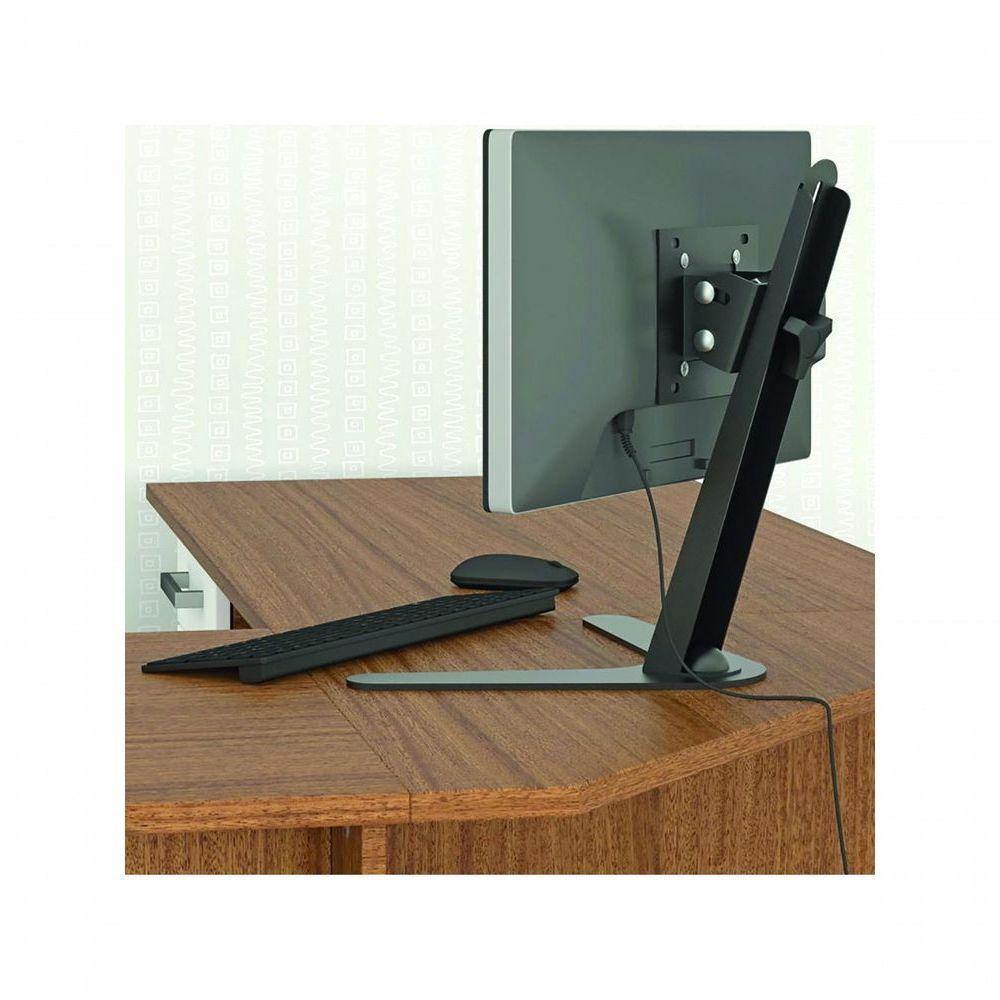 Suporte Mesa Multivisao Ajusta Altura + Inclinacao Para Monitor 10 A 24 Polegadas Preto - 6