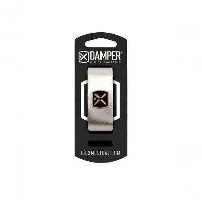 Damper Em Couro Legitimo E Tag Em Metal Prata Metalico Dmmd01