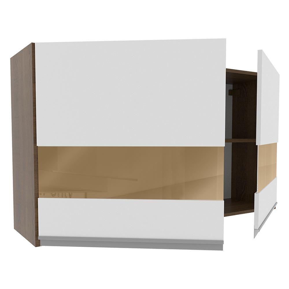 Armário Aéreo Acordes Glamy 100%MDF 80 1 Porta BR/Rustic Mad - 4