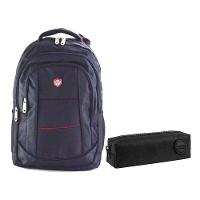 Kit Mochila Escolar Notebook Sbfp-6203 E Estojo Académie Preto - Fuseco - 1