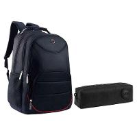 Kit Mochila Escolar Notebook Sbfp-6222 E Estojo Académie Preto - Fuseco - 1
