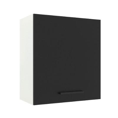 Armário Aéreo Madesa Agata 60cm 1 Porta Branco e Preto