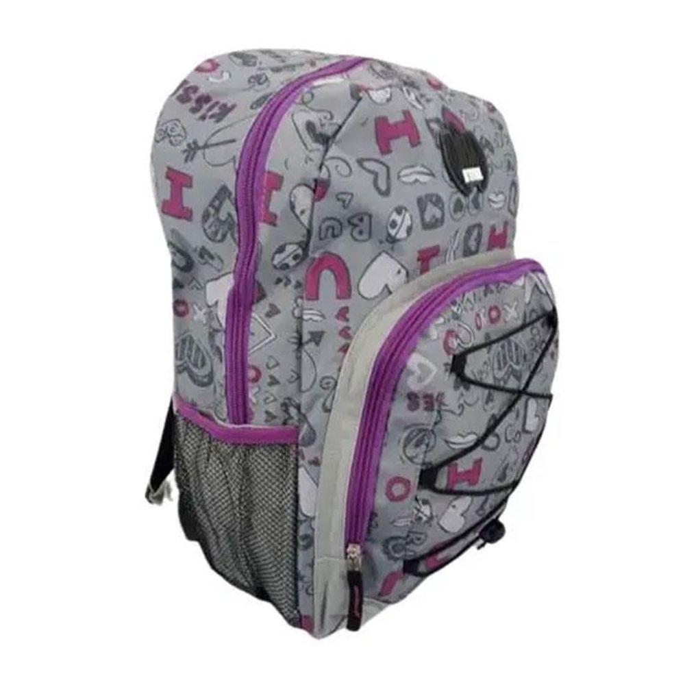 Mochila Escolar Infantil Sbdv-2033 Estampada Cinza - Fuseco - 2