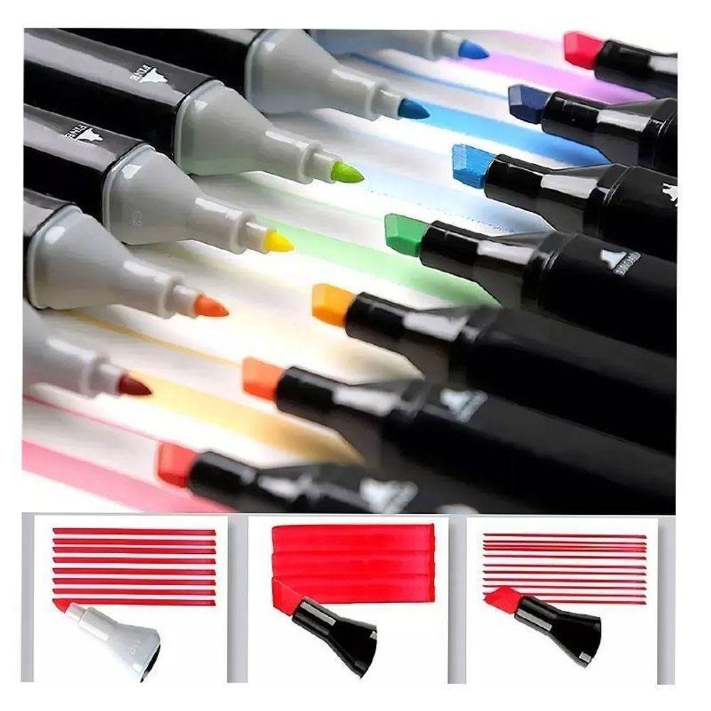 Caneta Hidrográfica Touch Jet Com Ponta Dupla 48 Cores - Touch - 3