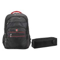 Kit Mochila Escolar Notebook V-1062 E Estojo Académie Preto - Vighs - 1
