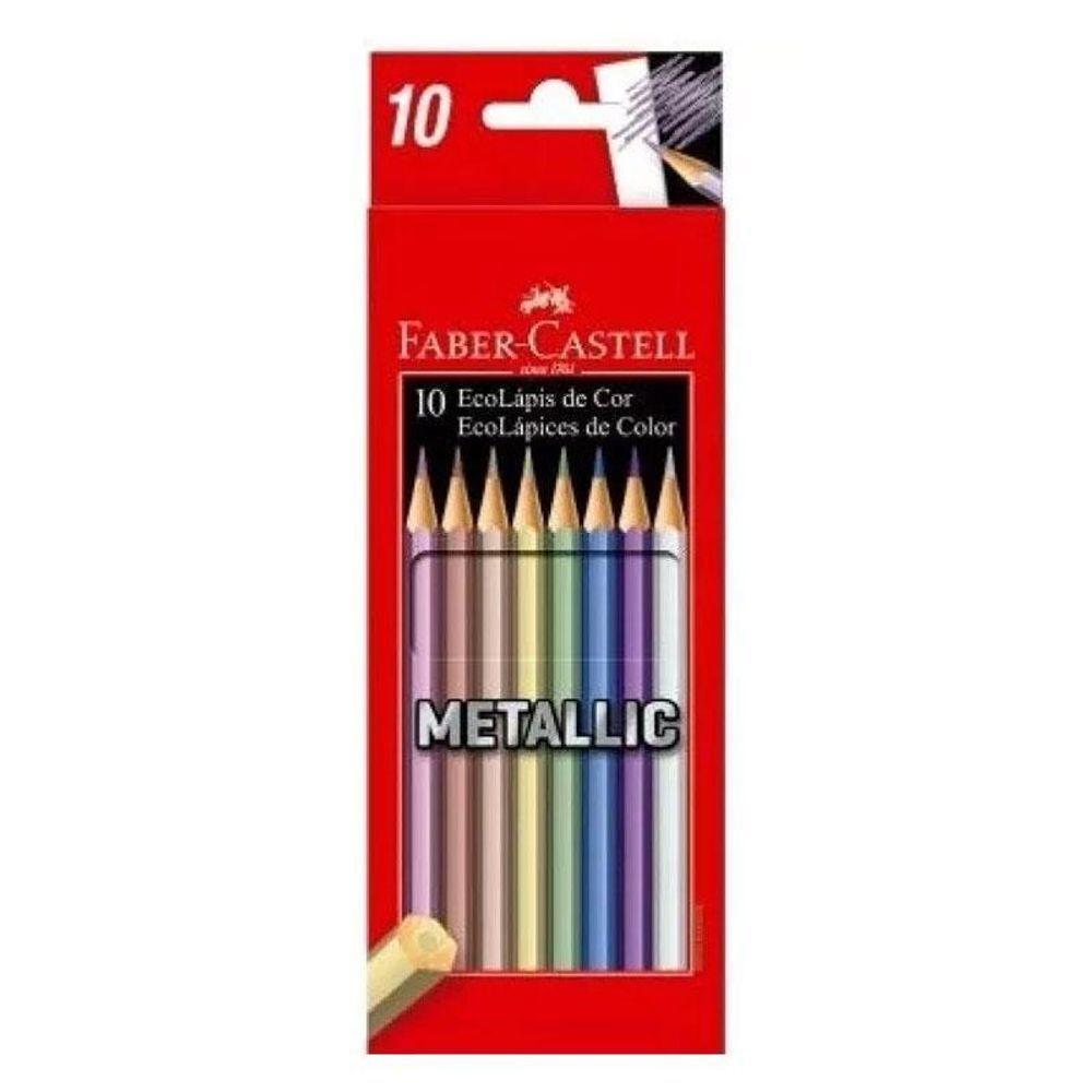 Lápis De Cor Ecolápis 120410g 10 Cores Metallic - Faber Castell - 1