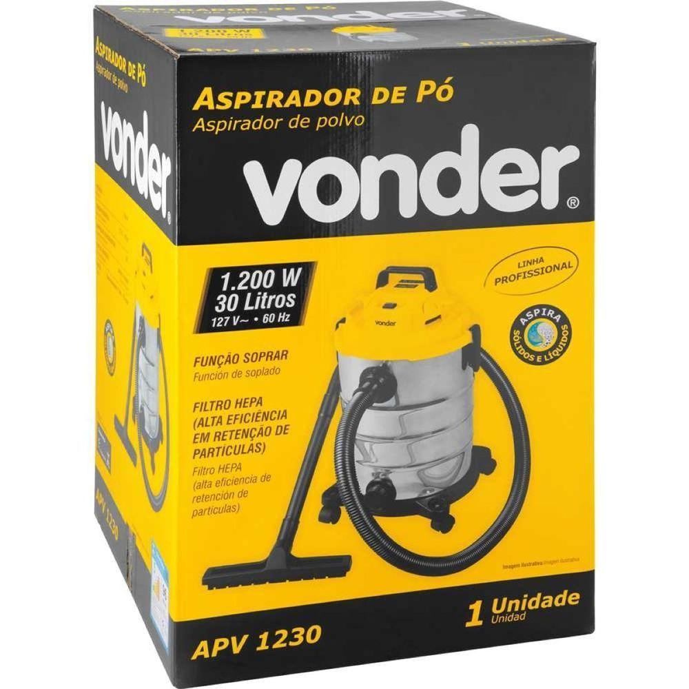 Aspirador De Pó E Líquidos 1200W Apv1230 Vonder 110V - 2