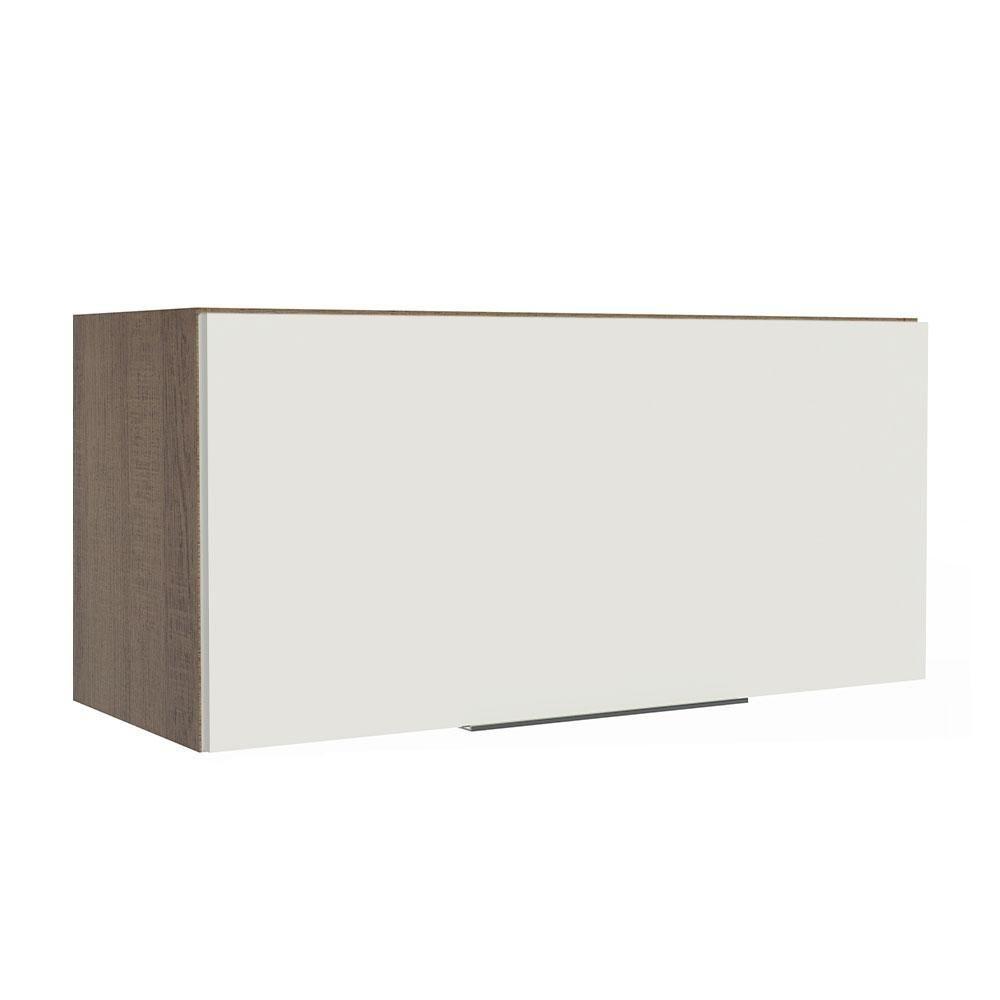 Armário Aéreo de Cozinha Stella 70cm 1 Porta Rustic Branco - 1