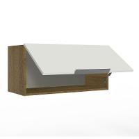 Armário Aéreo de Cozinha Stella 70cm 1 Porta Rustic Branco - 8