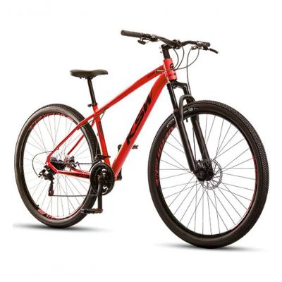 Bicicleta Ksw Aro 29 21 Velocidades Freio A Disco Mecânico Alumínio Vermelho Ferrari 17