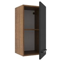 Armário Aéreo Madesa Agata 35cm 1 Porta Rustic Preto - 1