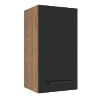 Armário Aéreo Madesa Agata 35cm 1 Porta Rustic Preto - 2