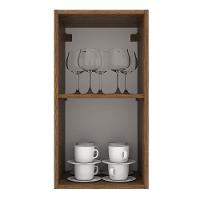 Armário Aéreo Madesa Agata 35cm 1 Porta Rustic Preto - 3