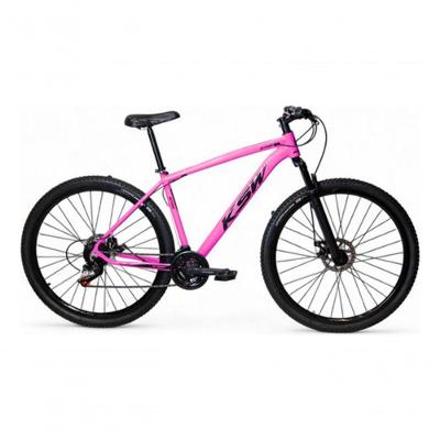Bicicleta Aro 29 Ksw 27v Alumínio Freio Hidráulico Rosa 15