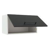 Armário Aéreo Madesa Agata 60cm 1 Porta Basculante Branco e Preto - 10