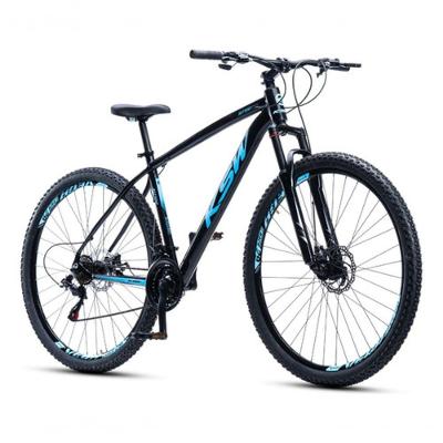 Bicicleta Ksw Xlt 100 Aro 29 24v Shimano Freio A Disco Mecânico Mtb Alumínio Preto/azul 17
