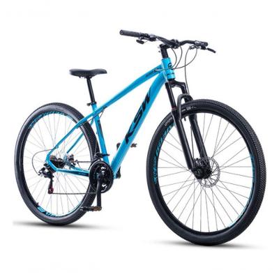 Bicicleta Ksw Xlt 100 Aro 29 21v Shimano Freio A Disco Mecânico Mtb Alumínio Azul/preto 17