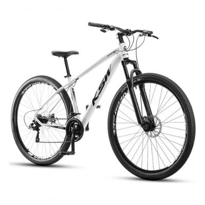 Bicicleta Ksw Xlt 100 Aro 29 21v Shimano Freio A Disco Mecânico Mtb Alumínio Branco 17