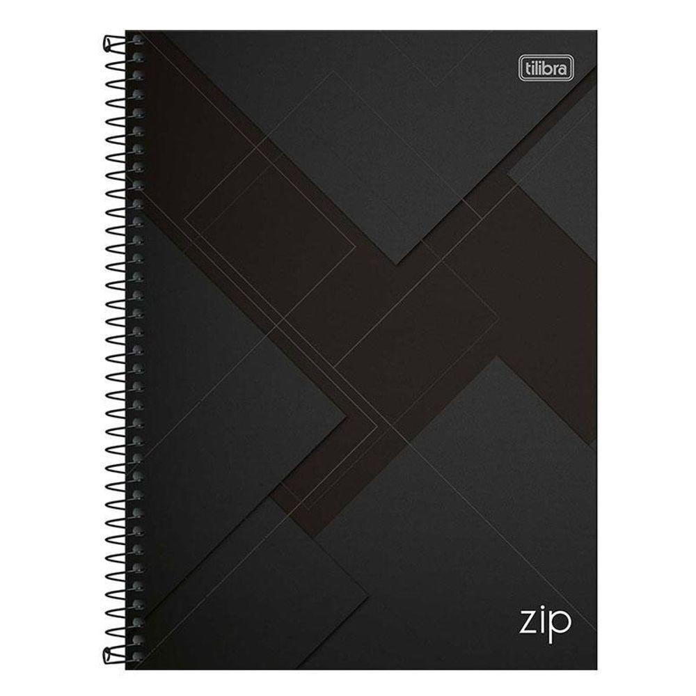 Caderno Espiral Universitário Zip 10 Matérias 200 Folhas Preto - Tilibra - 1