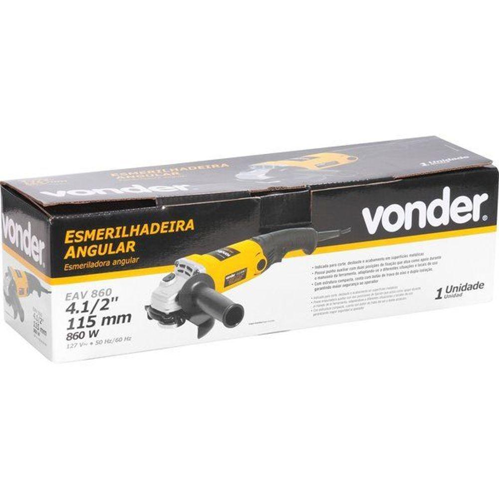 Esmerilhadeira Angular 4.1-2" 860 Watts Eav860 Vonder 110V - 2