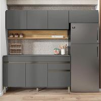 Cozinha Modulada 3 Pecas Com Balcao Tampo Line Gris Cp Freijo Ktp Gris Cp Freijo - 2