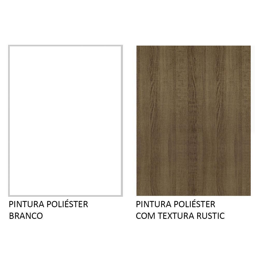Armário Aéreo Acordes 100% Mdf 60cm 1 Porta Branco Rustic - 4