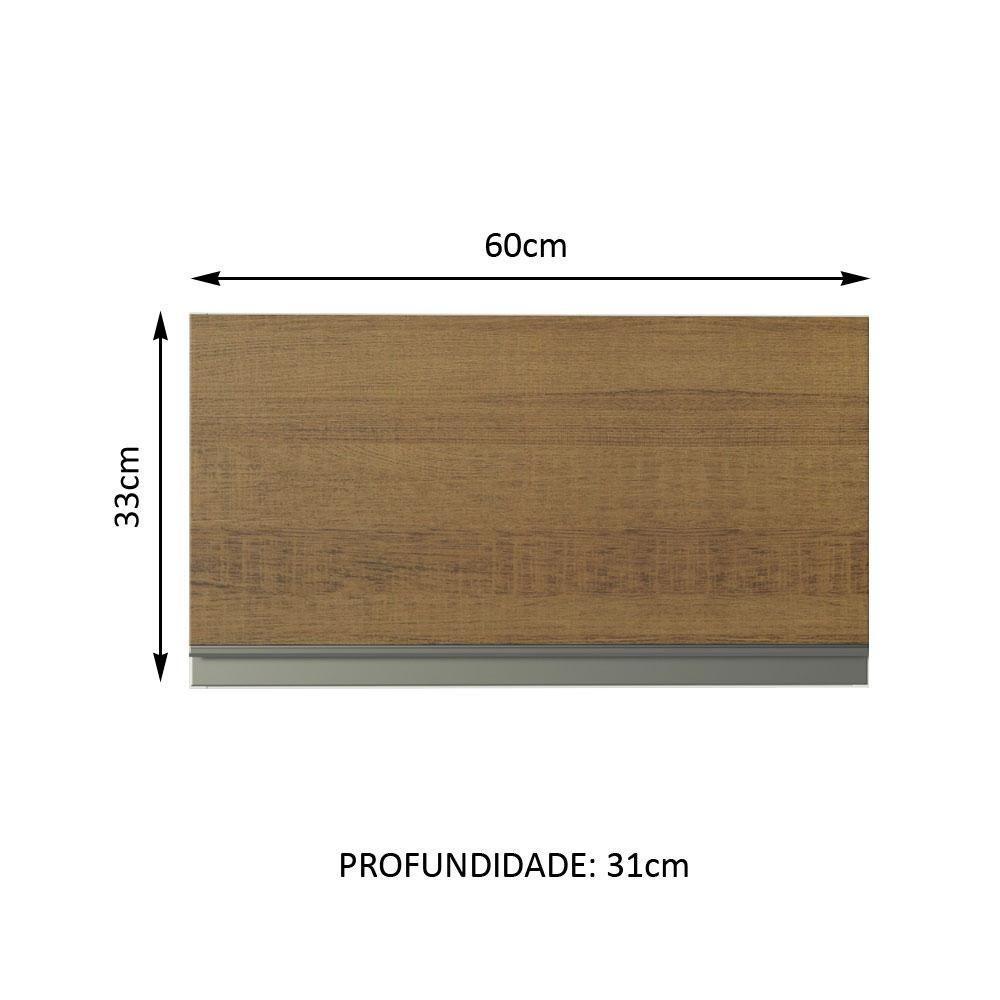 Armário Aéreo Acordes 100% Mdf 60cm 1 Porta Branco Rustic - 6